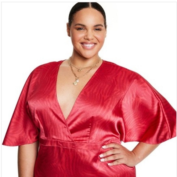 24. Fe Noel for Target kimono style dress in Fuchsia. Size 18 - Picture 5 of 10